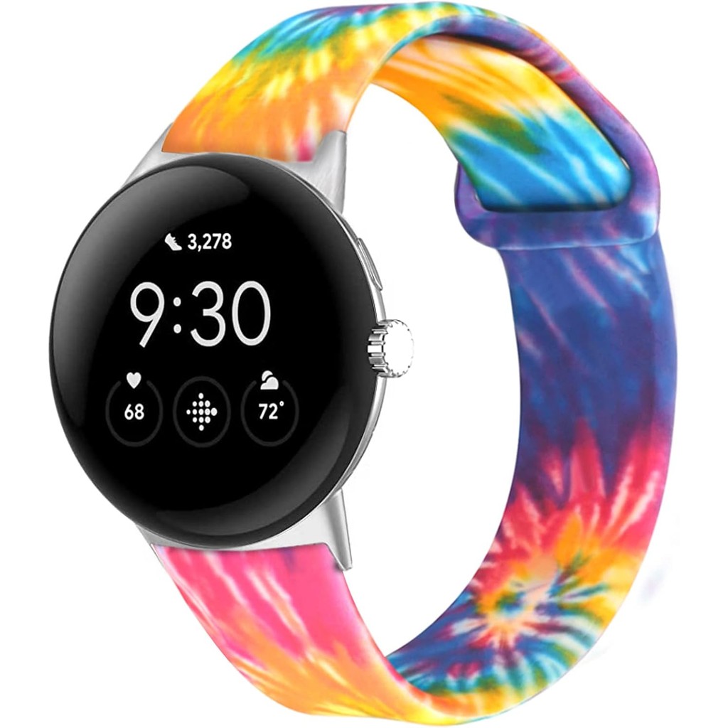 Sport Band ใช้งานร่วมกับ Google Pixel นาฬิกาซิลิโคนอ่อนนุ่มสําหรับ Google Pixel นาฬิกาผู้หญิงสําหรับ