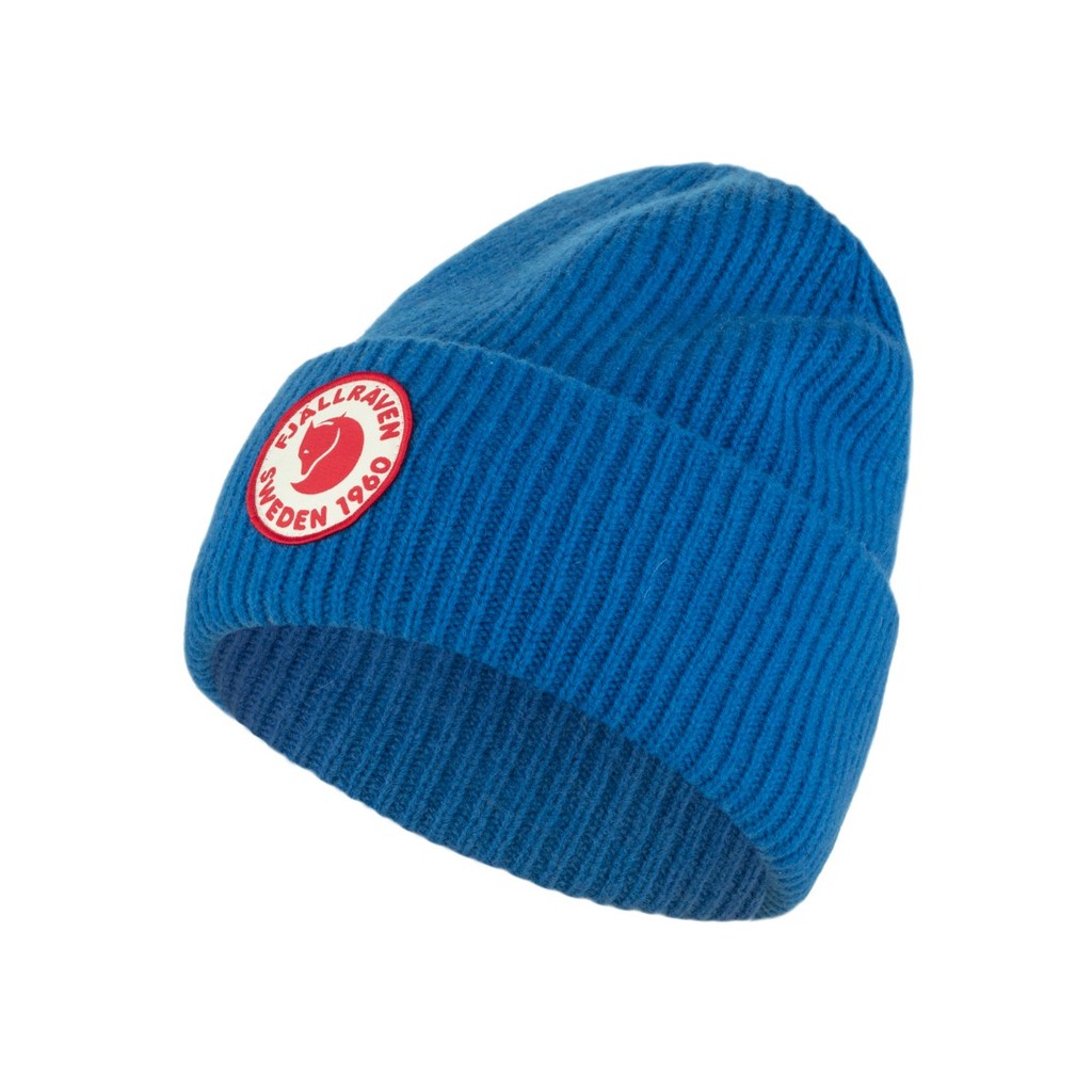 Fjallraven 1960 logo hat / หมวกถักลายลูกฟูก หมวกขนแกะ หมวกกันหิมะกันหนาว สำหรับนักผจญภัย ท่องเที่ยว หน้าหนาว