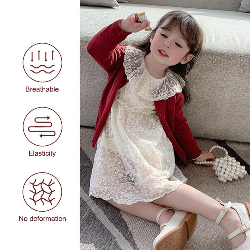 [กรุงเทพฯ จัดส่ง] แจ็คเก็ตแฟชั่นเด็กสีเรียบ แขนยาว เหมาะสำหรับวันอากาศเย็นของสาวๆ - รูปที่ 3