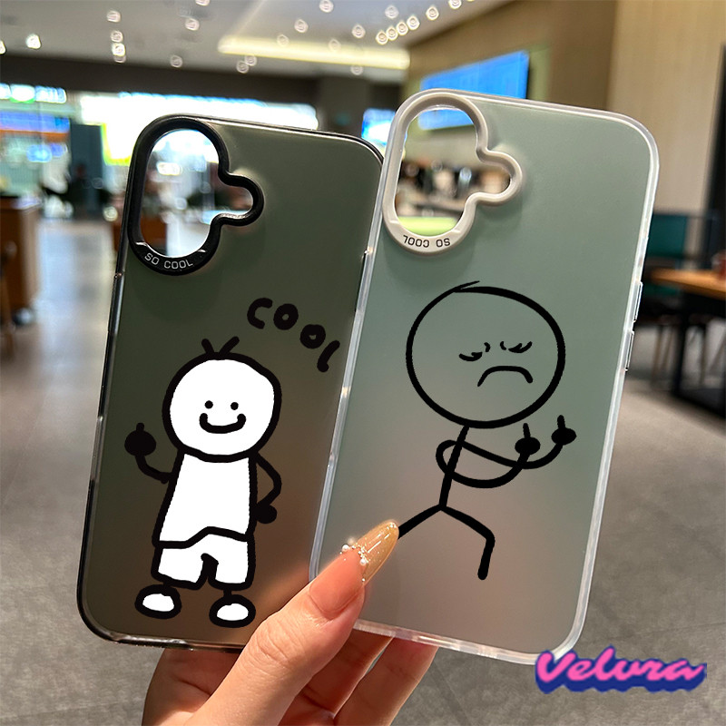 For เคสไอโฟน 13 12 11 iPhone 16 15 14 PRO MAX X XS MAX XR 7/8PLUS ภาพตัวละครสุดเท่ มั่นใจ แอปเปิ้ลโทรศัพท์ จัดส่งจากประเ