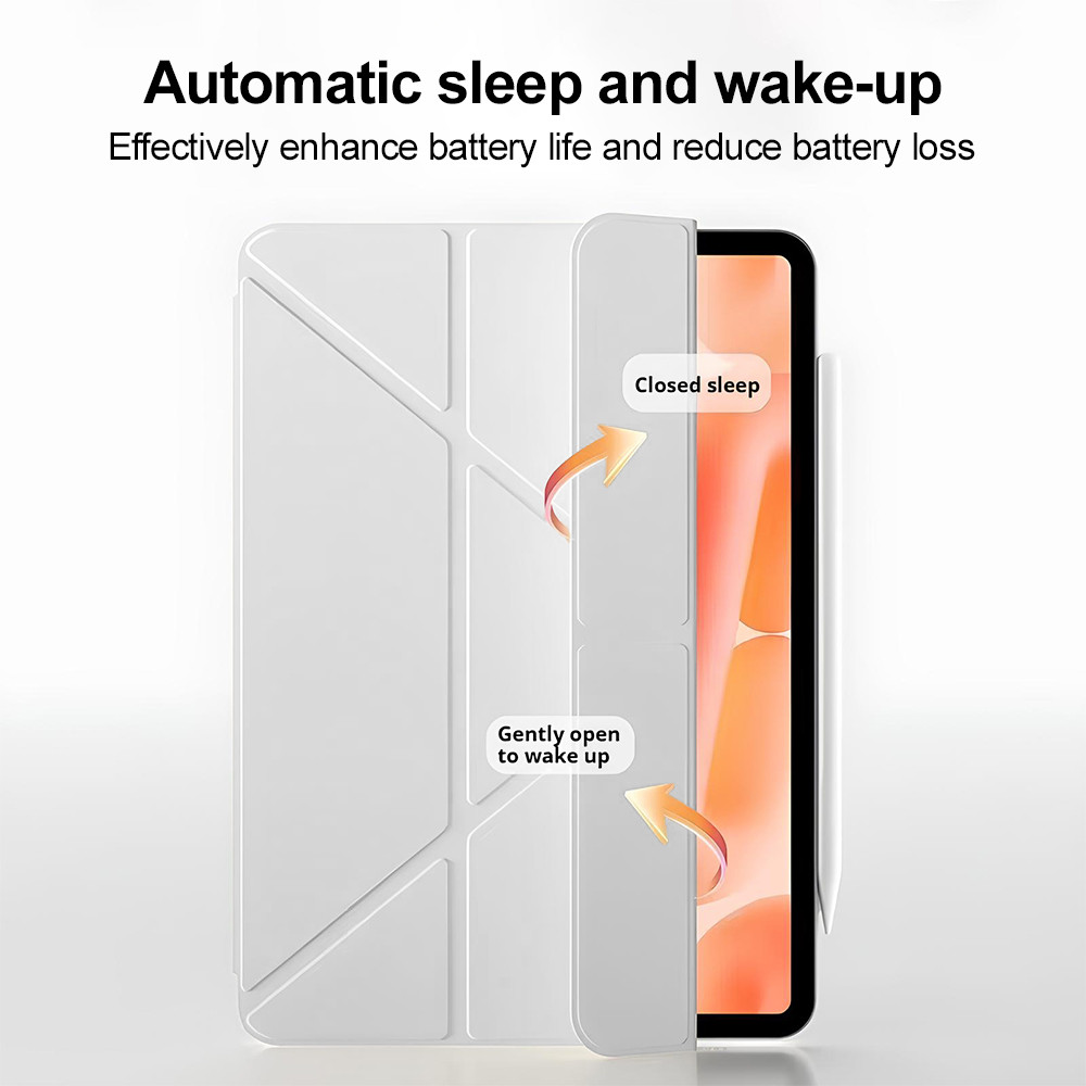 เคสป้องกันขาตั้งรูปตัวYพร้อมคลิปแม่เหล็กสองด้านสำหรับ IPad Pro11 12.9 2018-2022 Gen11/10 Air5/4 Mini6/7 Air 13”เคสไอ-XF - รูปที่ 4