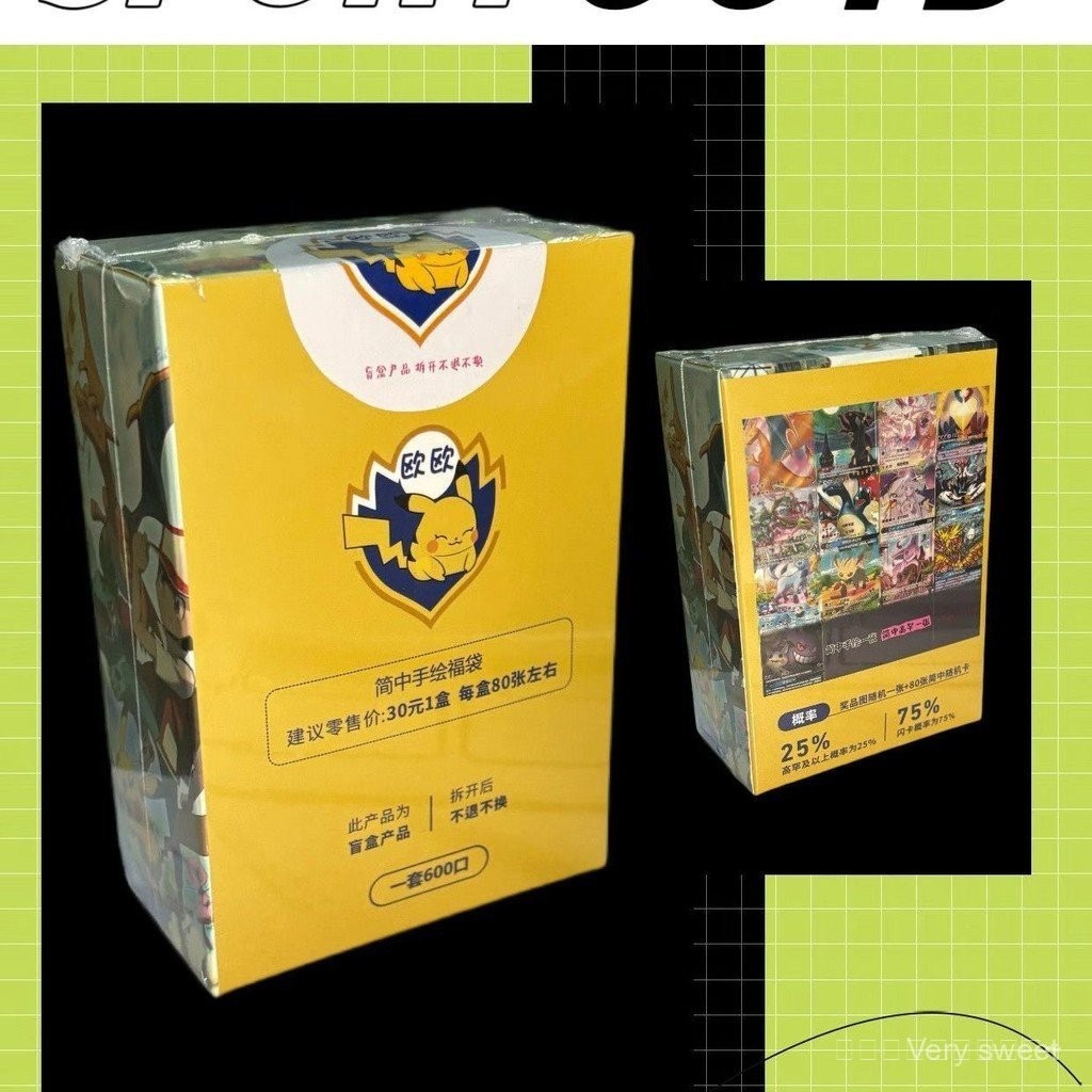 Pokémon Card Blind Box Pokémon Hand-Painted Blind Box Charizard, Moon Eevee ฯลฯ เดสก์ท็อป ล่าสุด
