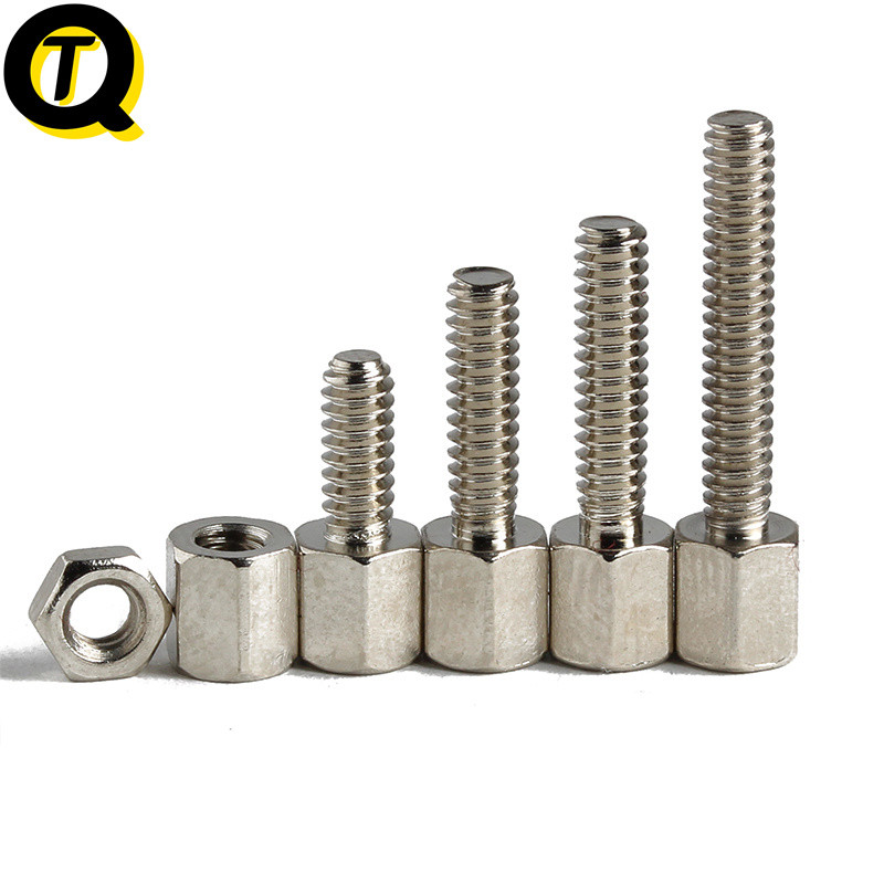 นิ้วคอลัมน์ทองแดงนิกเกิลคอมพิวเตอร์แชสซีกราฟิกการ์ดหกเหลี่ยมทองแดง Bolt VGA Joint DB Head Seri#4-40