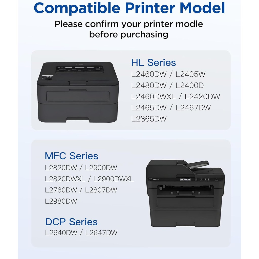 TN830XL ตลับหมึกสําหรับ Brother TN830XL TN830 TN830 XL โทนเนอร์ทํางานสําหรับ Brother HL-L2460DW DCP-