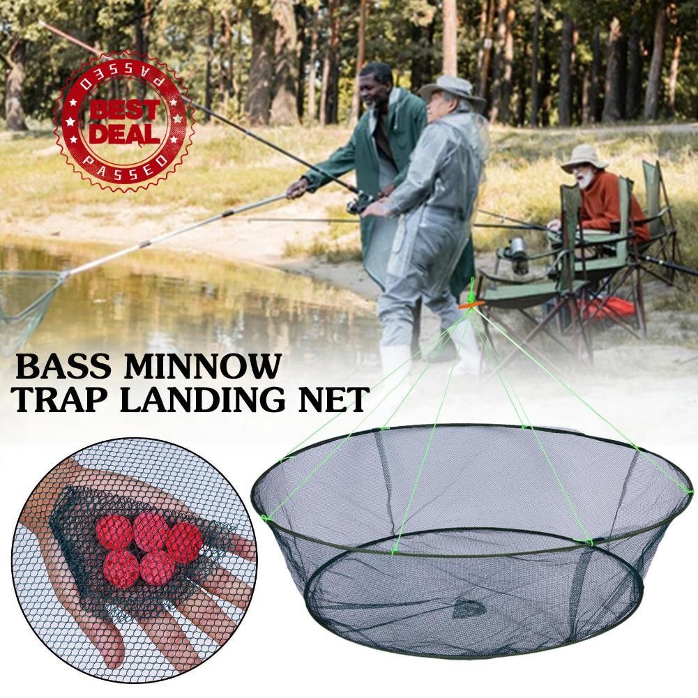 Veromoda เส้นผ่านศูนย์กลาง 80 ซม./100 มม. Bass Minnow Landing Net C4n1