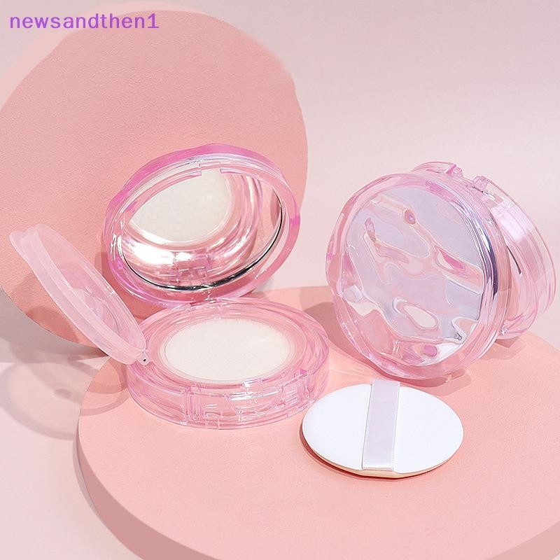 Newsandthen1 12g พัฟเบาะลมที่ว่างเปล่ากล่องเครื่องสําอางแบบพกพาแต่งหน้าคอนเทนเนอร์แป้งฟองน้ํากระจกสํ