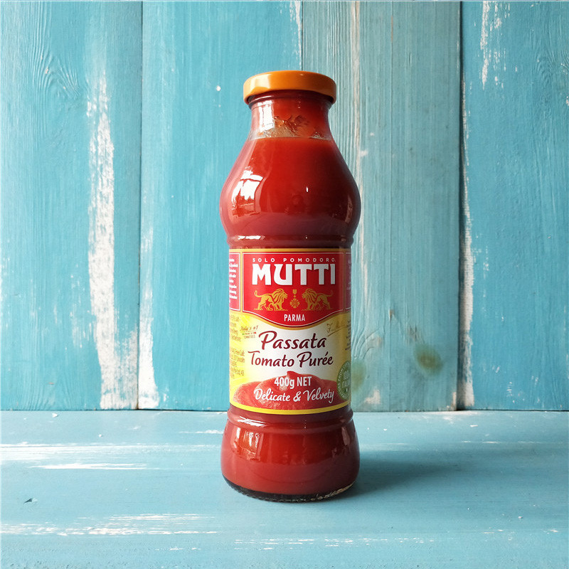 [McDonnon] ภาษาอิตาลี Mutti Mutti Mสับมะเขือเทศ 400g ซอสพาสต้าในครัวเรือนบรรจุขวด