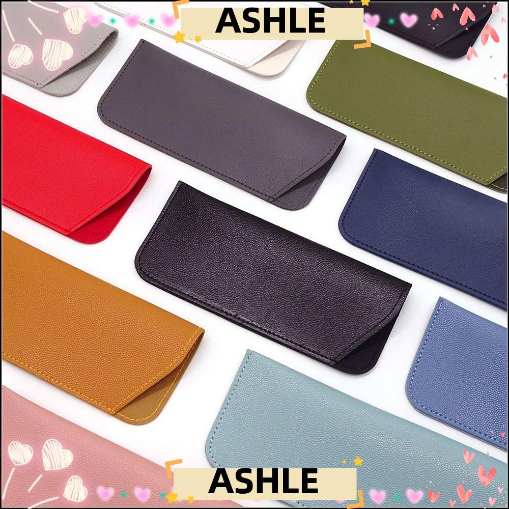 ปลอกแว่นตา ASHLE สีขาวบริสุทธิ์ ทำจากหนัง PU นุ่มนวล เพื่อปกป้องแว่นตา