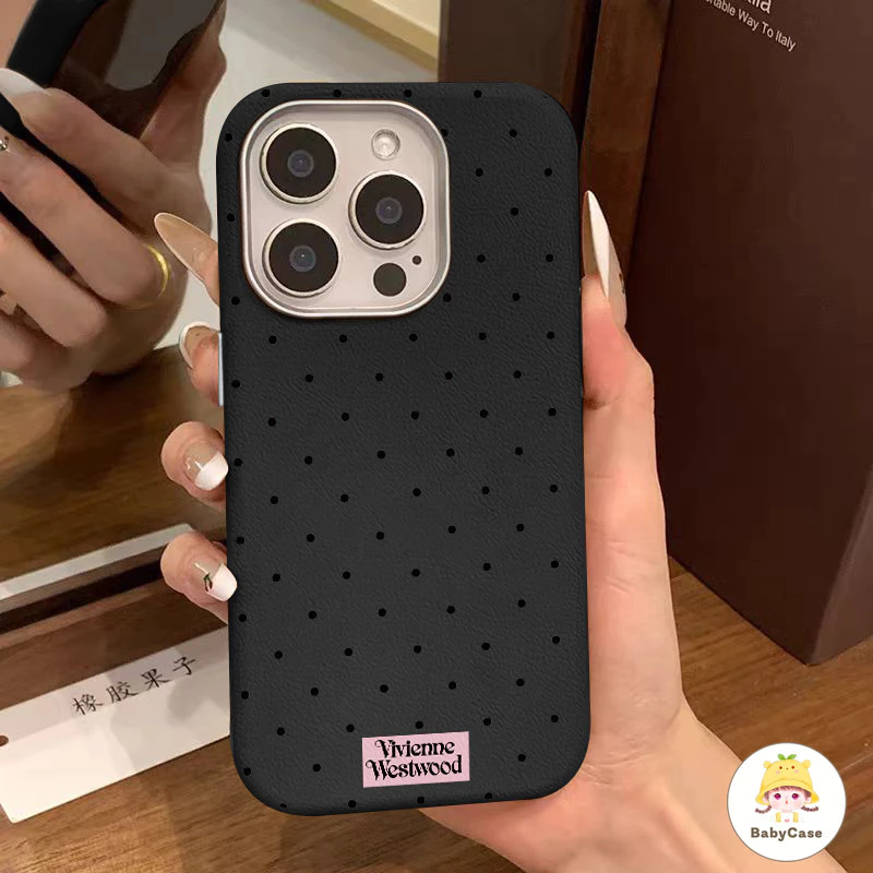 เคสไอโฟน 11 สำหรับ iPhone 17 16 14 15 12 13 Pro Max 16 15 7 8 14 Plus X XR XS SE2 SE3 ปกหนังลายจุดสีสันสดใสน่ารัก thumbnail 6