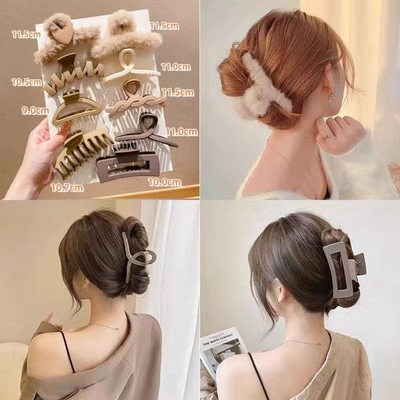 [ส่งจากประเทศไทย]‌ กิ๊บติดผม Updo ขนาดใหญ่ ปิ่นปักผม กิบติดผมฉลาม ชุด 9 ชิ้น