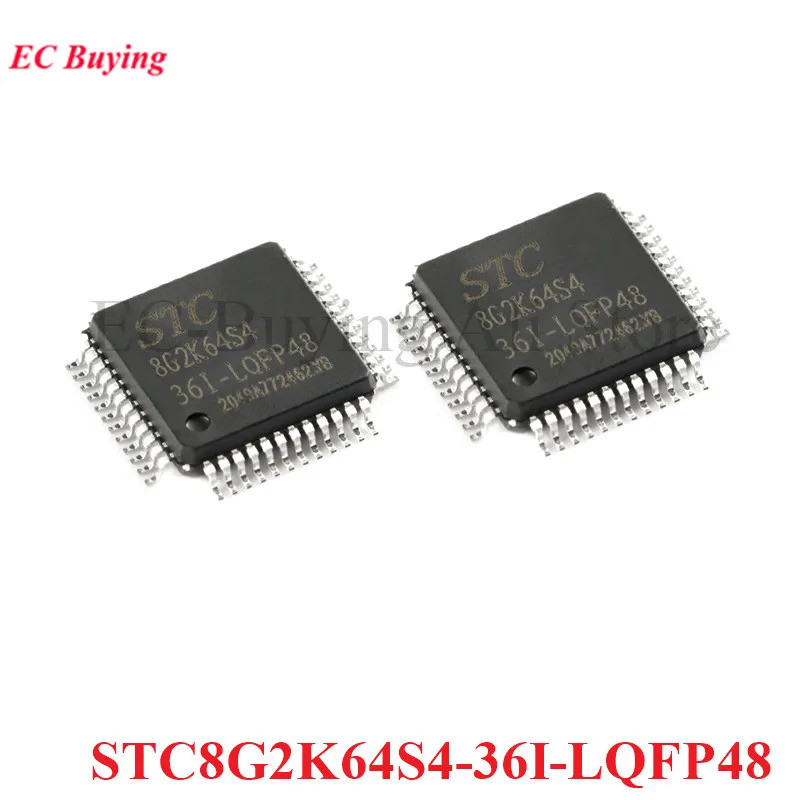 2 ชิ้น/1 ชิ้น STC8G2K64S4 STC8G2K64S4-36I-LQFP48 Enhanced 1T 8051 Single-Chip Microcontroller MCU Co