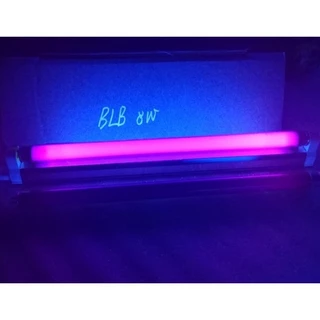 พร้อมใช้งาน รางพร้อมหลอด Blacklight T5 4W 6W 8W 220V ขนาด 16 - 31 ซม. พร้อมอุปกรณ์ยึดผนัง หลอดดักยุง สีดำ ตรวจ ธนบัตร