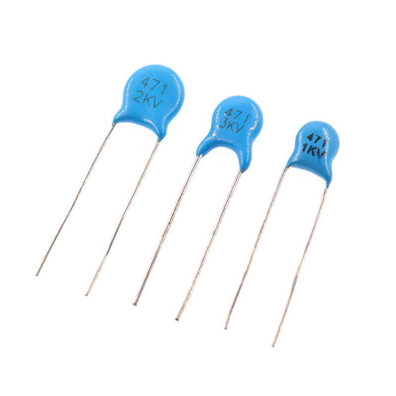 ตัวเก็บประจุพอร์ซเลนกําลังสูง 471 470PF 1,000V 2KV 3kv ตัวเก็บประจุอินไลน์ Megavolt