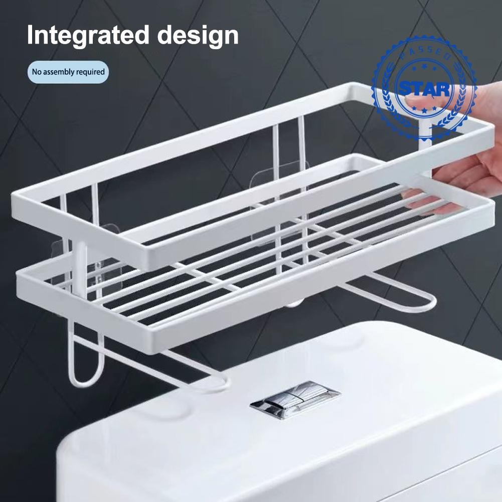 ห้องน้ํา Punch-free Storage Rack Wrought Art Multifunctional Shelving Toilet-top Toilet I0i9
