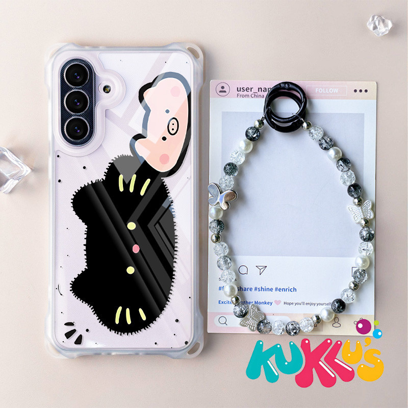 HP GANTUNGAN Black Cat Case+HangerสําหรับInfinix Smart 10 9 8 Tecno Spark Go 1 Go 2024 2025 20 20 20