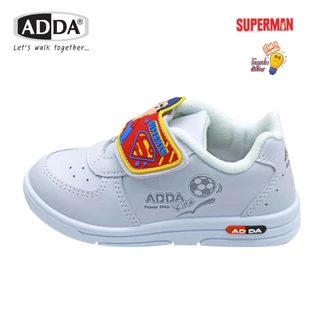 รองเท้านักเรียน ADDA รุ่น 41A25 และ 41N25 Superman ลิขสิทธิ์แท้สำหรับเด็กชาย มีไฟกระพริบ เบอร์ 25-35