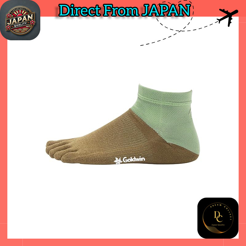 [Goldwin] Paper Fiber 5-Toe Short Socks GREEN QUARTZIT 1