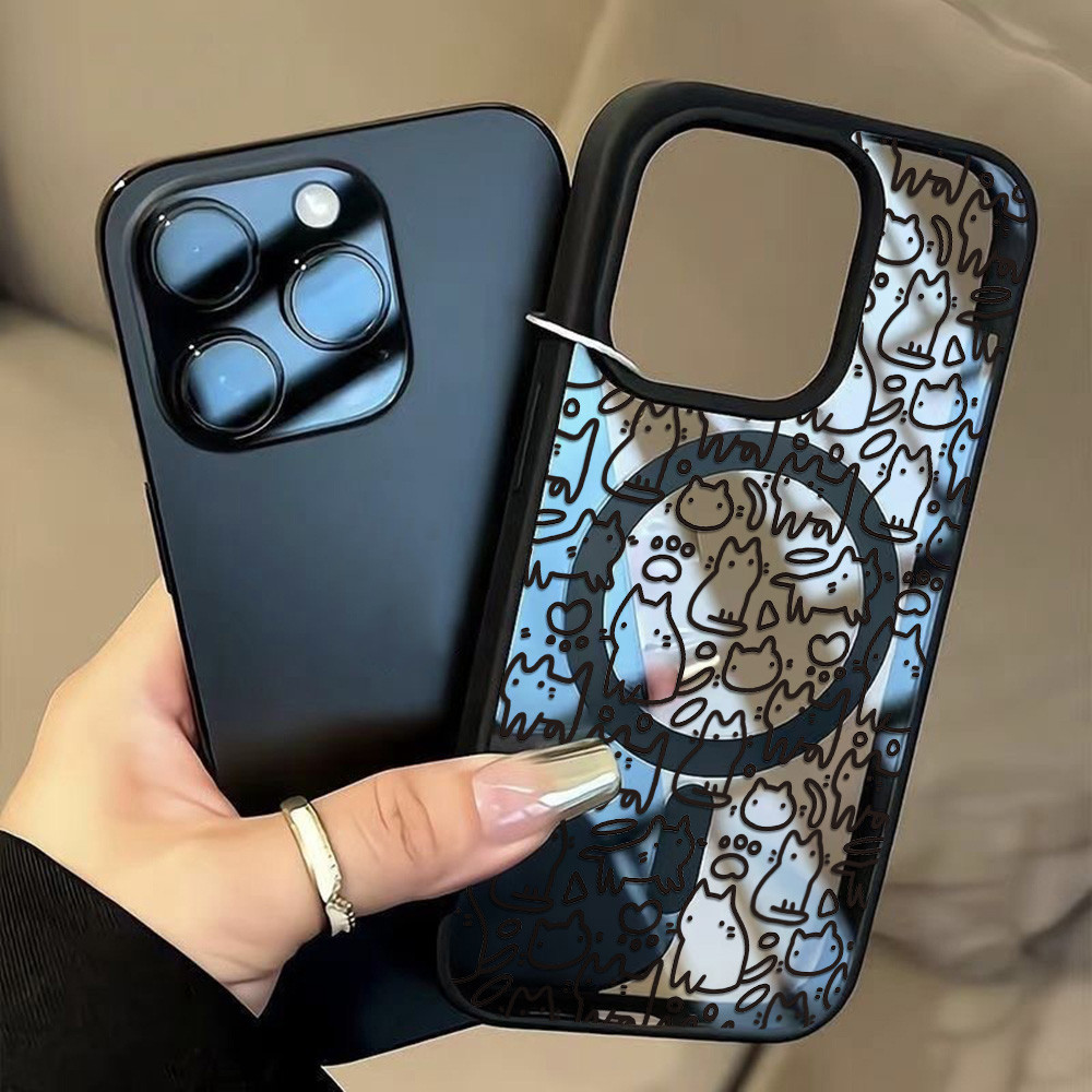 🔥🔥เคส Samsung A07 A17 A56 A55 A36 A35 A16 A06 A54 A15 A25 A26 5G Cute เคสชาร์จไร้สายแบบแม่เหล็กเคลือบด้านใสบางเฉียบ - รูปที่ 3