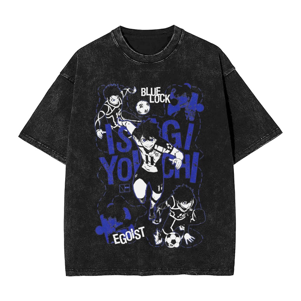 เสื้อยืด.ISAGI.YOICHI.BLU.LOCK.ลายการ์ตูนพิมพ์
