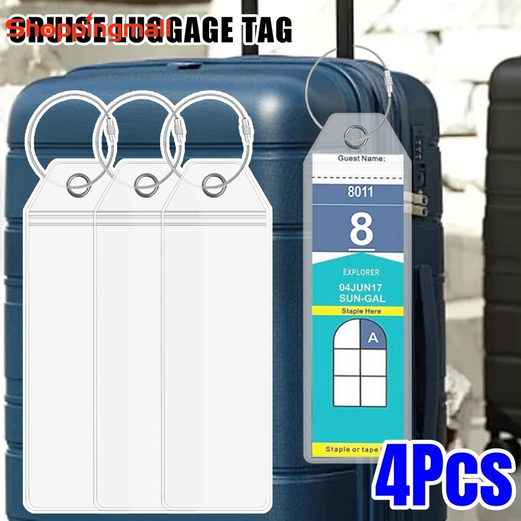 Universal Standard Cruise Bag Tag Clip - Transparent Visible Royal Caribbean Baggage Tags - กันน้ําป