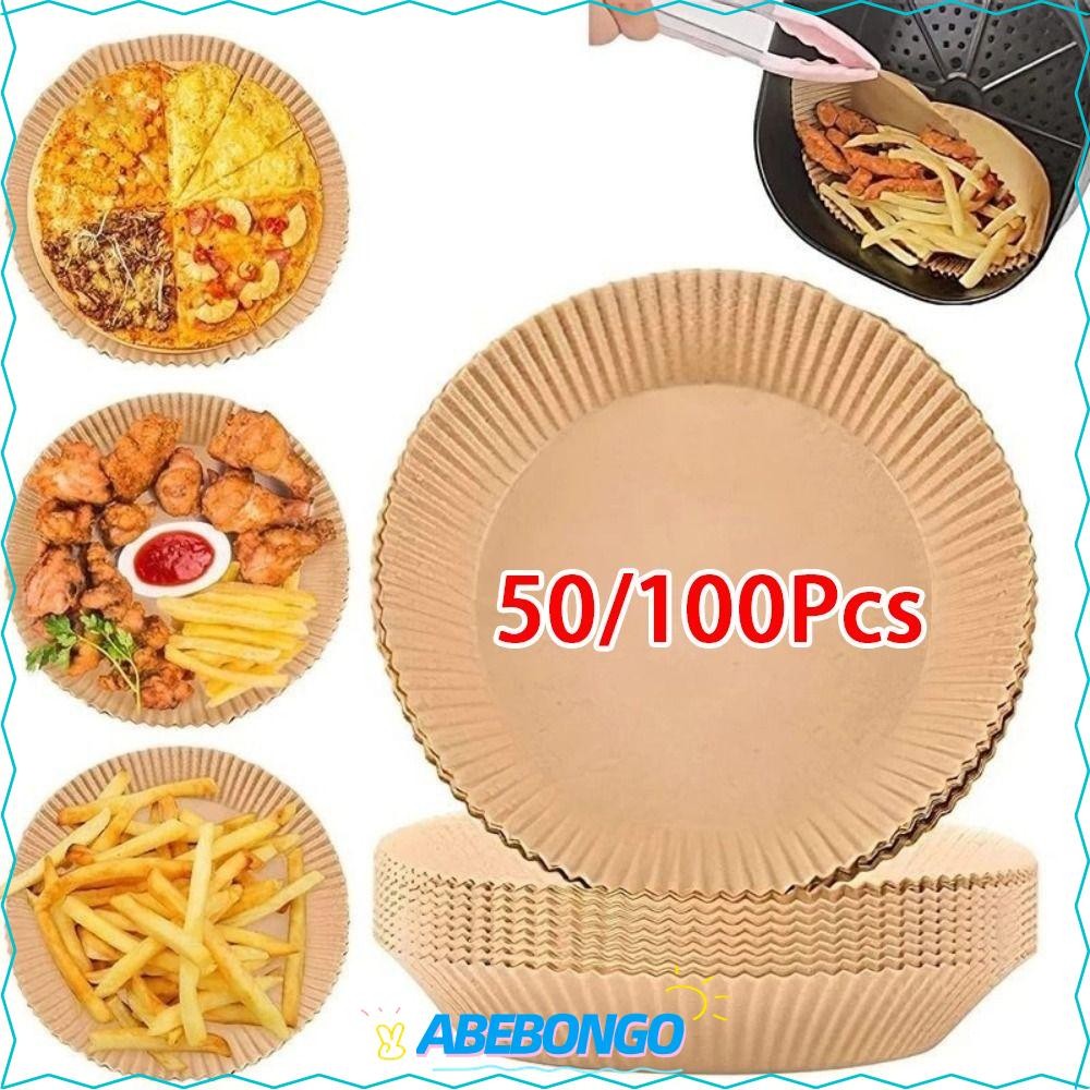 ABEBONGO 20/50/100 ชิ้น Air Fryer กระดาษ, Non-Stick กันน้ําเบเกอรี่กระดาษ,ทนทานทิ้งน้ํามันเบเกอรี่ Liner สําหรับ Steamer มัฟฟิน Cupcake