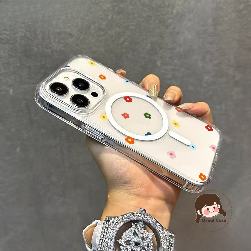 Clear Magnetic Wireless Charger เคสโทรศัพท์สําหรับ Realme Narzo N65 N63 N61 N55 N53 หมายเหตุ 60 50 Q