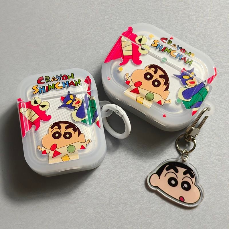 จระเข้เครยอนชินจัง AirPods Pro3 เคสหูฟังบลูทูธ AirPods 1/2/3/4 หูฟังฝาครอบป้องกัน