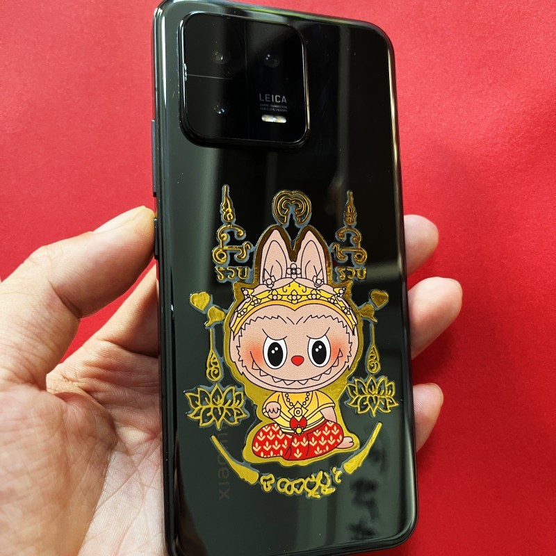 T Thai Labubu Cute Lucky Fortune Gilding Color Stickers Thai Symbol Mobile Phone Stickers dxcrsf39jv