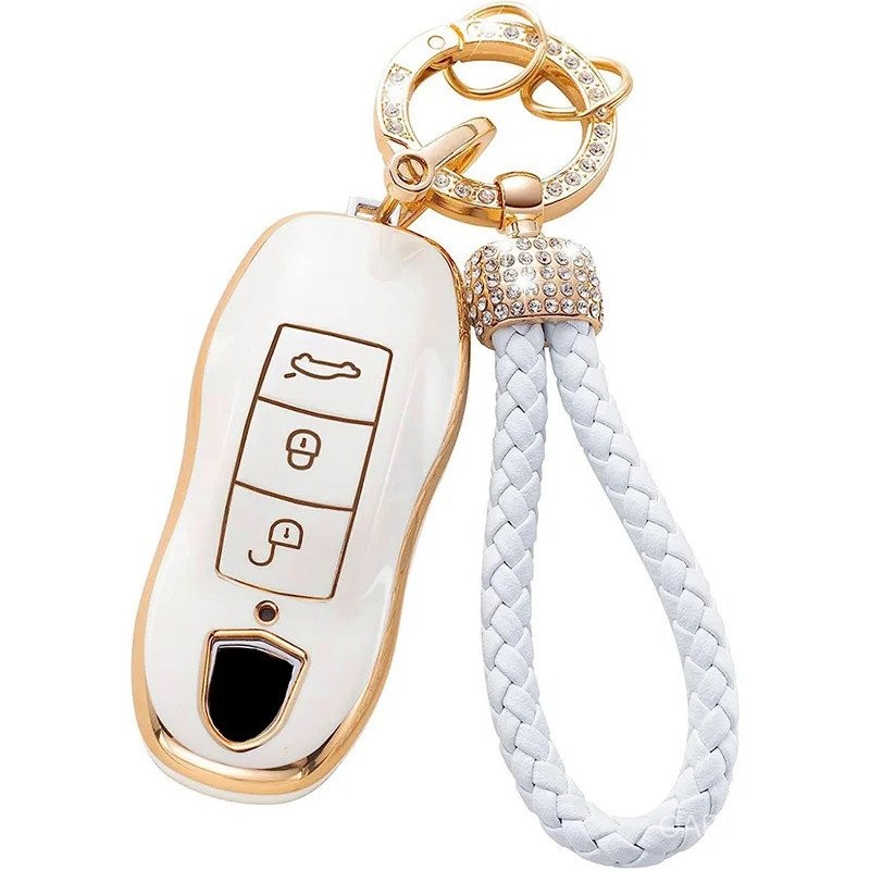 รถสมาร์ท Remote Key กรณี Fob สําหรับ Porsche Panamera Spyder Carrera Macan Boxster Cayman Cayenne 91