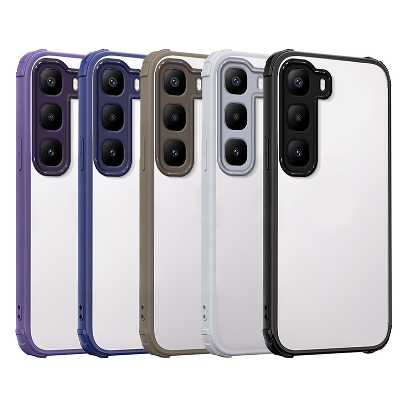 สําหรับ Infinix Hot 60 Pro+ X6886 เคสกันกระแทกแบบใสฮาร์ดอะคริลิคฝาครอบป้องกันด้านหลัง