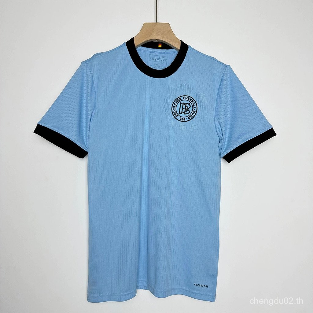 25-26 ที่ระลึกเยอรมัน Retro 125th Week Blue Short Sleeves Top Training Jersey HMLP