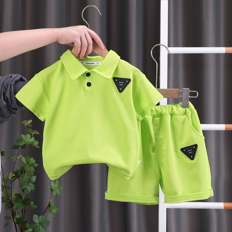 Boy Set Boy Baby Short-Sleeved Clothes Style Little Boy Children Children 23 Years Old Boy Baby