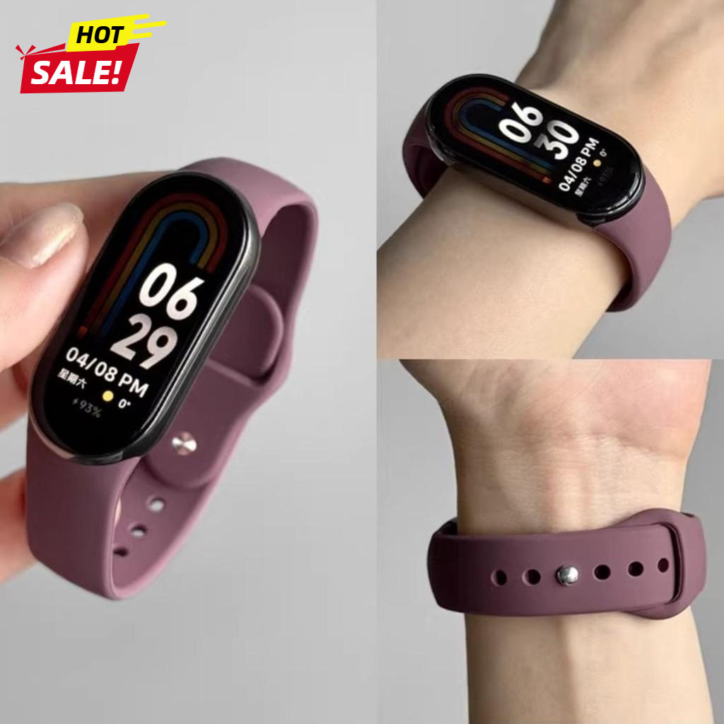 สายรัดซิลิโคนสําหรับ Xiaomi Mi Band 10 NFC 9 8 สร้อยข้อมือกีฬาเปลี่ยนสายนาฬิกาสร้อยข้อมือสําหรับ Miband 9 8 Mi Band 10 Correa สายรัด