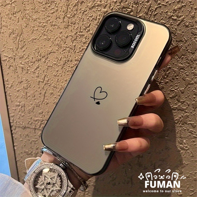 น่ารักสายสีดําหัวใจปลอกสําหรับRedmi 15 15C A5 Turbo 4 Pro 4G 5G Redmi 15 Redmi 15C Redmi A5 คู่สาวเด็กเคสโทรศัพท์กันกระแทกMatteปกหลัง