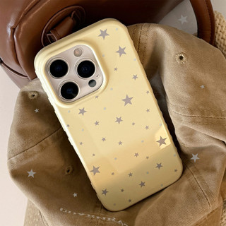 รวมทุกอย่างสีเหลืองพร้อมจุดสีเทา Graffiti Star เคสโทรศัพท์ป้องกันเหมาะสําหรับ TPU สําหรับ iPhone12 13 14 15 16 17Pro Max