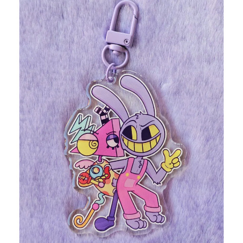 Zooble และ Jax (Abtrabbit) เครื่องรางพวงกุญแจ 3in