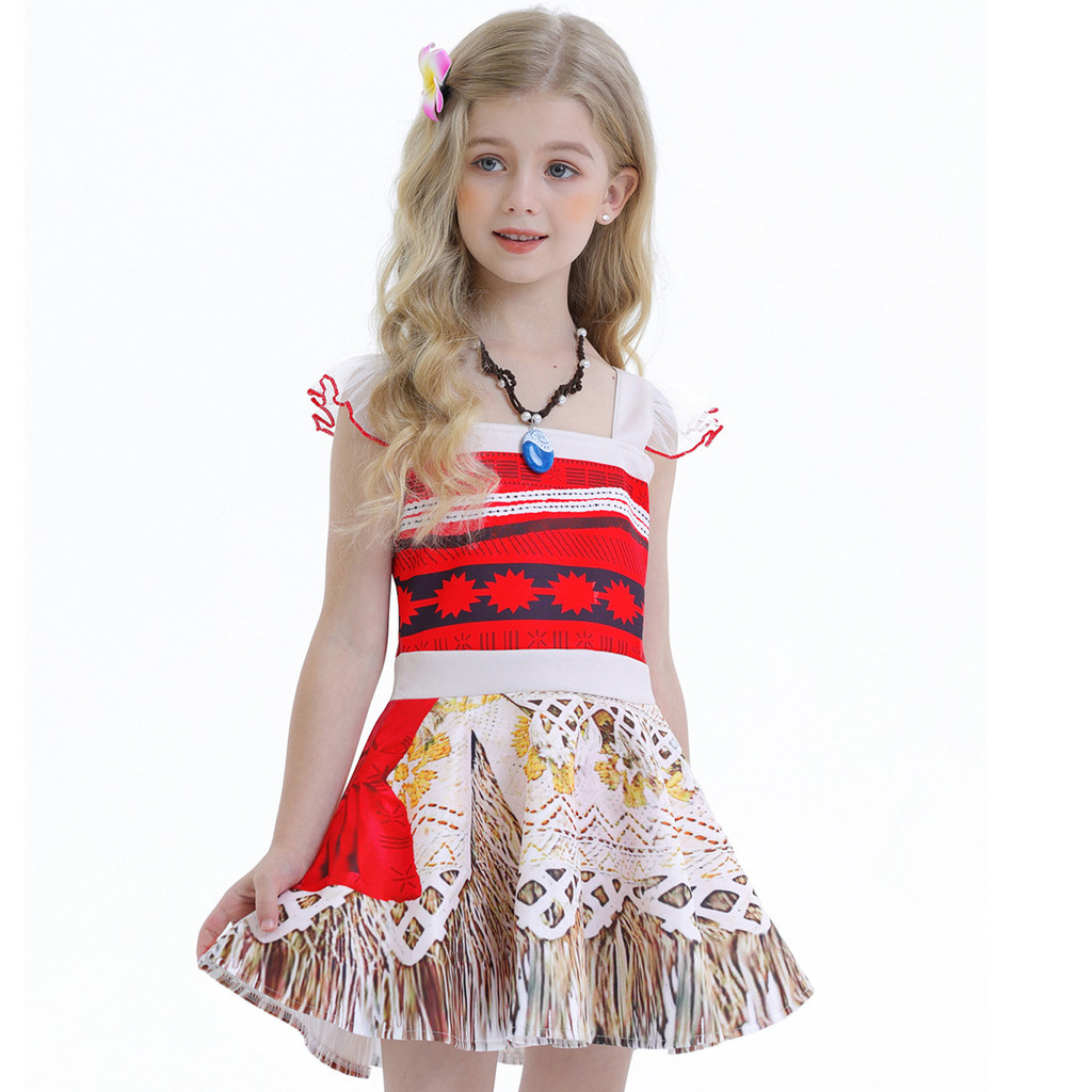 Ocean Romance Dress Moana Princess Dress คอสเพลย์ Moana Girl เสื้อผ้าเด็กแสดง Moana ZSN