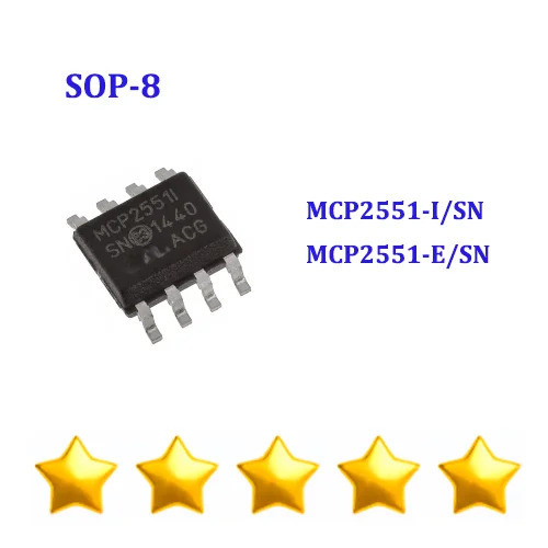 10 ชิ้น A MCP2551E SOP-8 จัดส่งฟรี