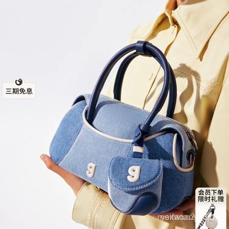 KUNOGIGI/Guliang Jiji กระเป๋าเบสบอลบอสตันขนาดเล็ก หนังมัตเต สำหรับพกพา ออกแบบใหม่ MVB8