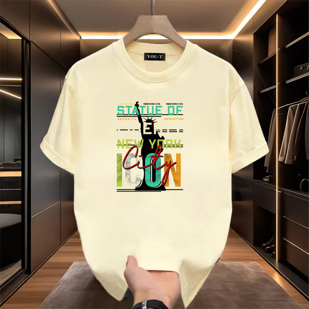 H-apparel shop  เสื้อยืดคอกลม ลายเท่ สวมใส่สบาย มี 5 สี และไซส์ M-2XL ให้ เลือกใส่ B0011