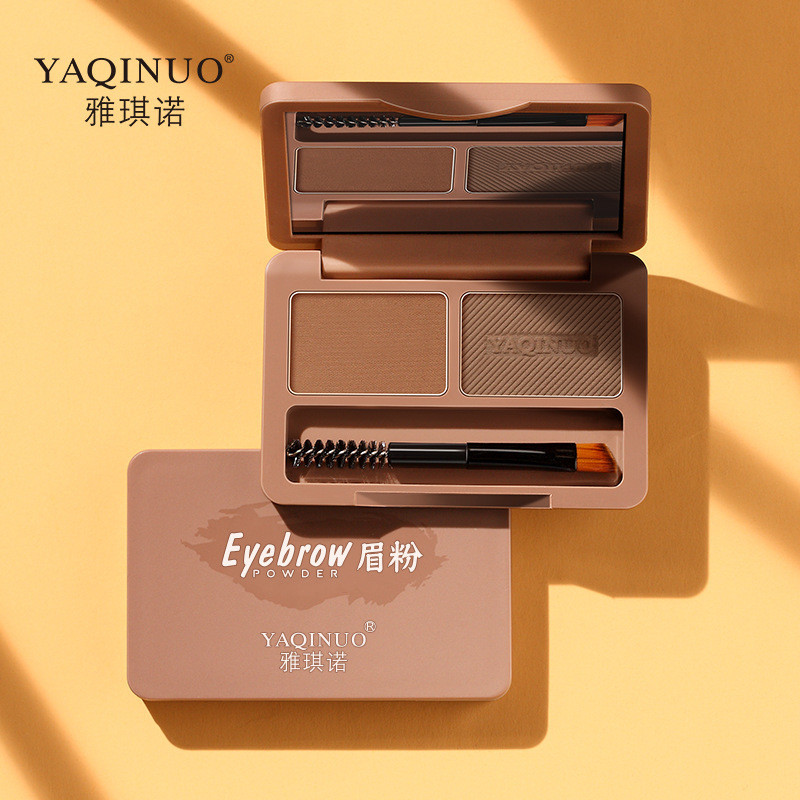 Natural Eyebrow Powder#Eyebrow Pencil Waterproof Sweatproof Dual Color Eyebrow Powder Nose Shadow Si