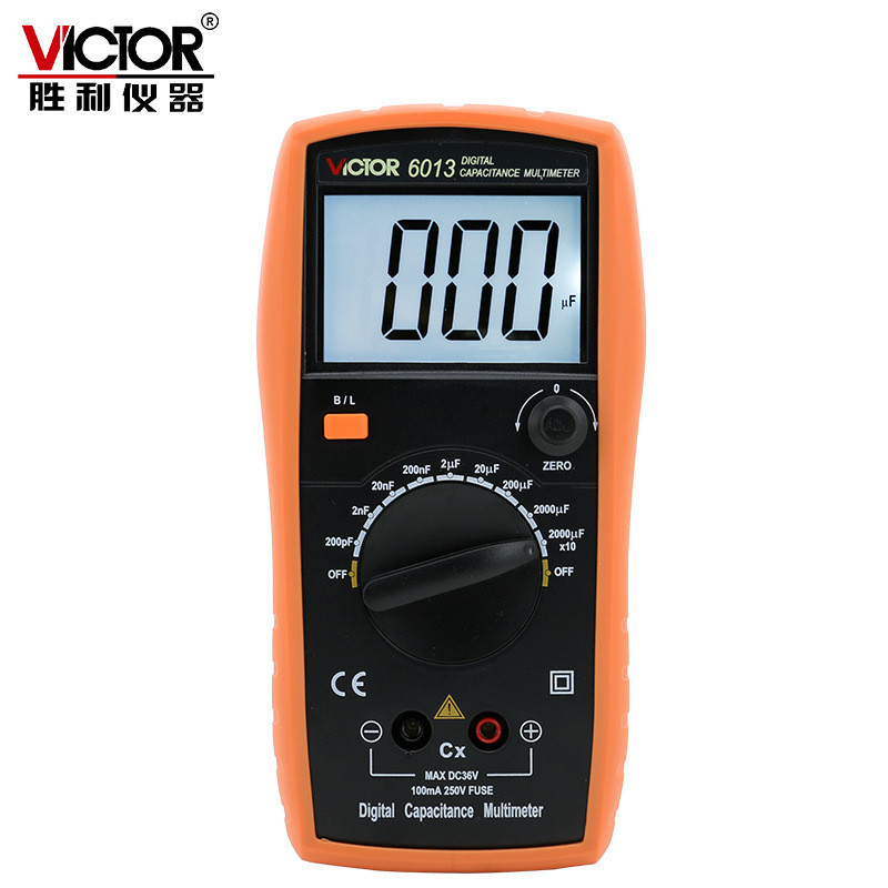 Victor/Victory VICTOR6013 จอแสดงผลดิจิตอล Capacitance Meter 2,000UF VC6013