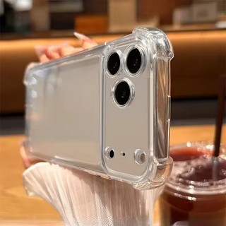 【Upgrad/Air bag】เคสแข็ง สําหรับtransparent hard case เคส compatible for iPhone 17 16 15 pro max 14 pro max 13 13 pro 13 pro max 12 pro max 12 12 pro 11 11 pro max