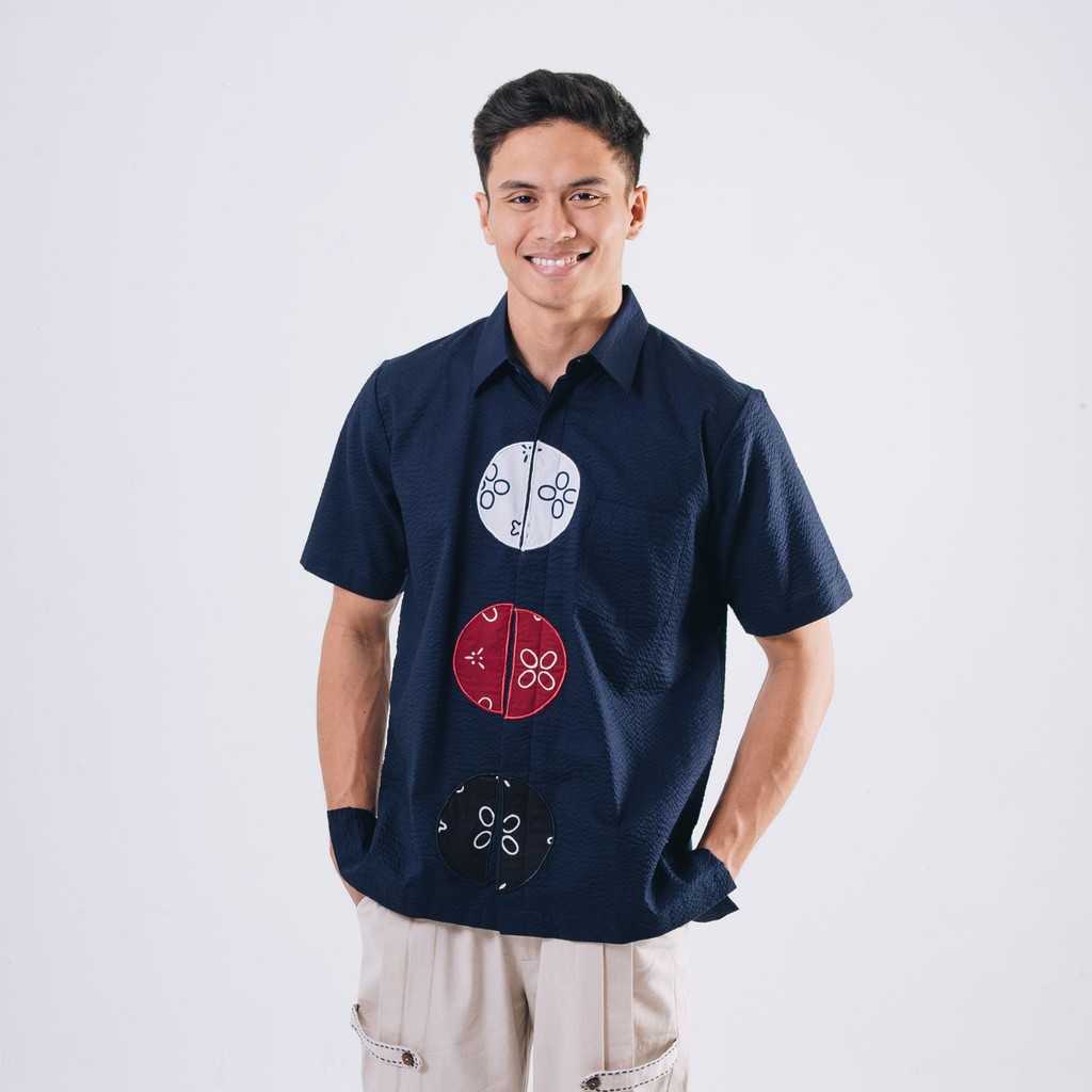 NEU MEN Lunaris Shirt วัสดุฟองผ้าฝ้ายผู้ชาย