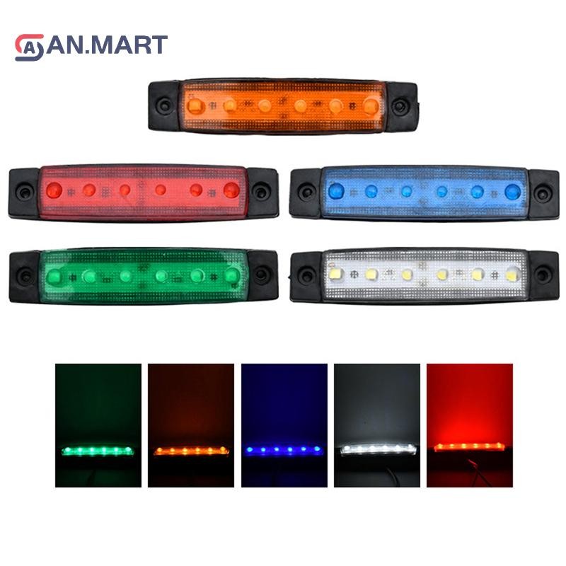 Newwellknownnice 1 ชิ้นรถบรรทุกรถพ่วงด้านข้างตัวบ่งชี้ clearance Light เบรกรถด้านหลังไฮไลท์ไฟท้าย 6LED 12 โวลต์/24 โวลต์สัญญาณเตือนโคมไฟ TH