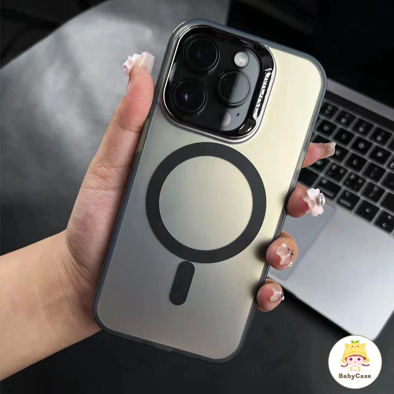 เคสไอโฟน 13 สำหรับ iPhone 17 11 15 14 16 12 Pro Max 14 15 Plus 16 14 15 13 12 Pro เคสชาร์จแม่เหล็กหรูหรา เรียบง่าย เท่ห์