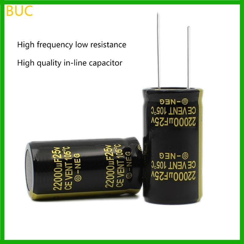 BUC 25V 22000UF Capacitor 22x40 มม.0 86x1 57in ความถี่อลูมิเนียม Electrolytic Capacitors สําหรับ TV 