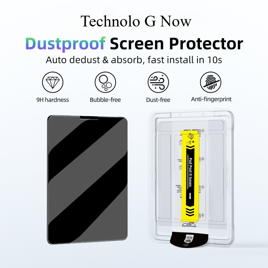 ฟิล์มเหล็กสําหรับ for Ipad การติดตั้งไร้ฝุ่นลายนิ้วมือและหน้าจอกันฝุ่นคริสตัลใสและละเอียดอ่อนสูง
