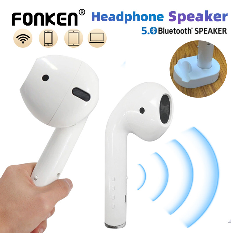 Fonken ลําโพงบลูทูธไร้สาย Giant หูฟังรูปร่างรองรับ TF Card/U Disk / AUX / Wireless Playback พร้อมฐาน