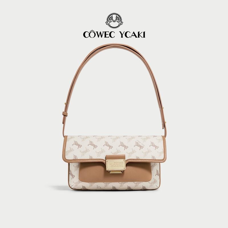 【COWECY 001】กระเป๋าสะพายไหล่เดียว สะพายข้าง และ กระเป๋าสะพายข้าง แฟชั่น มินิมอล สำหรับผู้หญิง แบรนด์